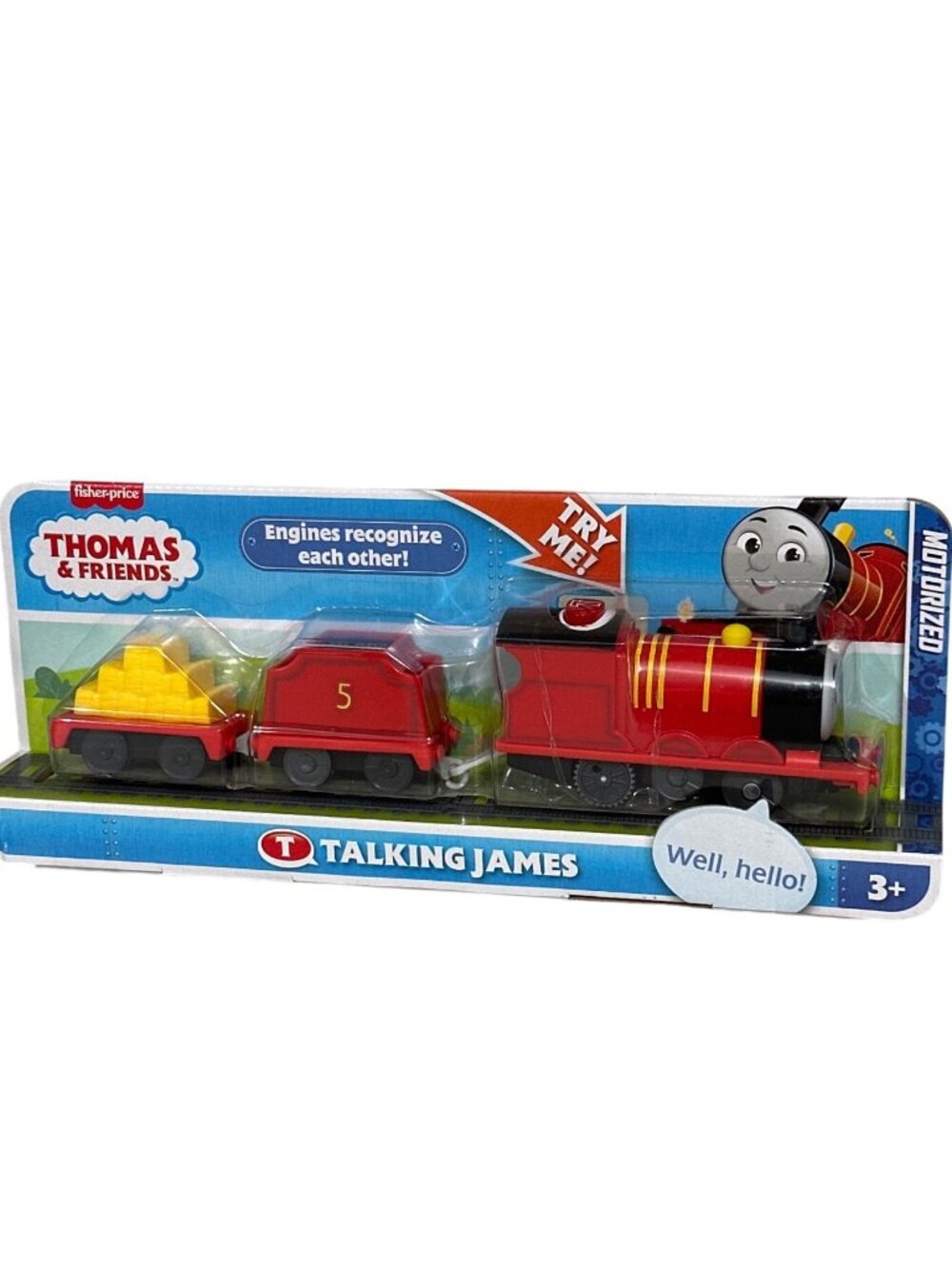 Fisher-Price Thomas & Friends Talking James Motorized Toy Train Engine - (HTN58)